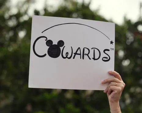 Hundreds Rally Outside Mickey Mouse Company Corporate Offices Concerning ‘Anti-Free Speech’ Jimmy Kimmel Suspension